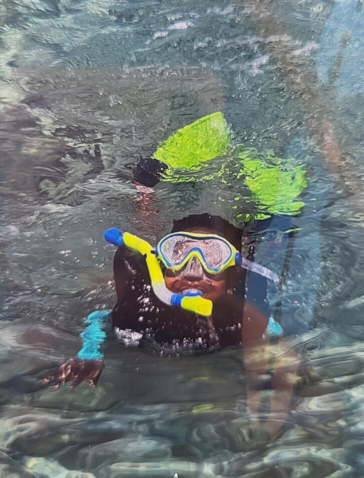 Dan Snorkeling in the Bahamas
